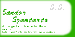 sandor szamtarto business card
